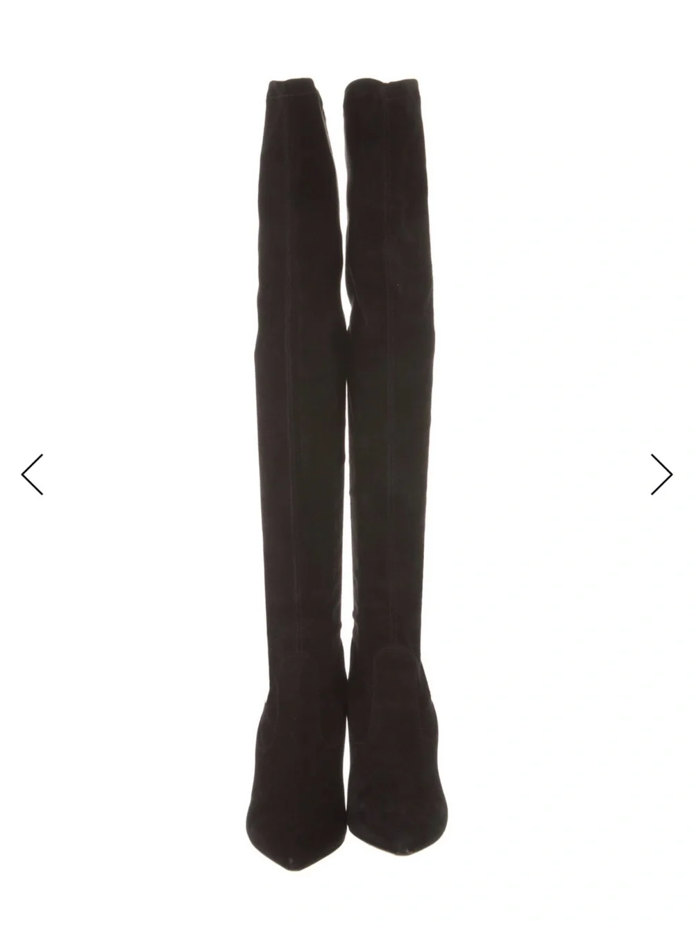 Valentino Black Suede Over-the-Knee Stiletto Boot